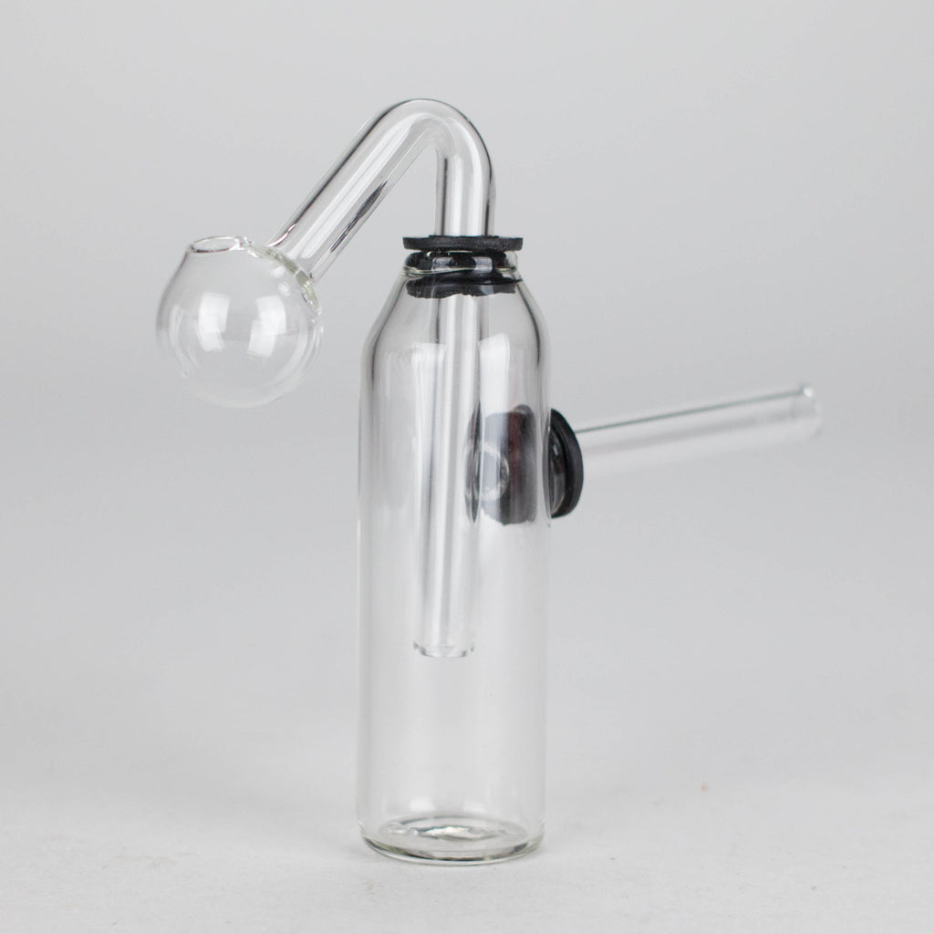 3.5" Bottle Oil Burner Pipe – Pack of 2 | Compact & Durable Glass