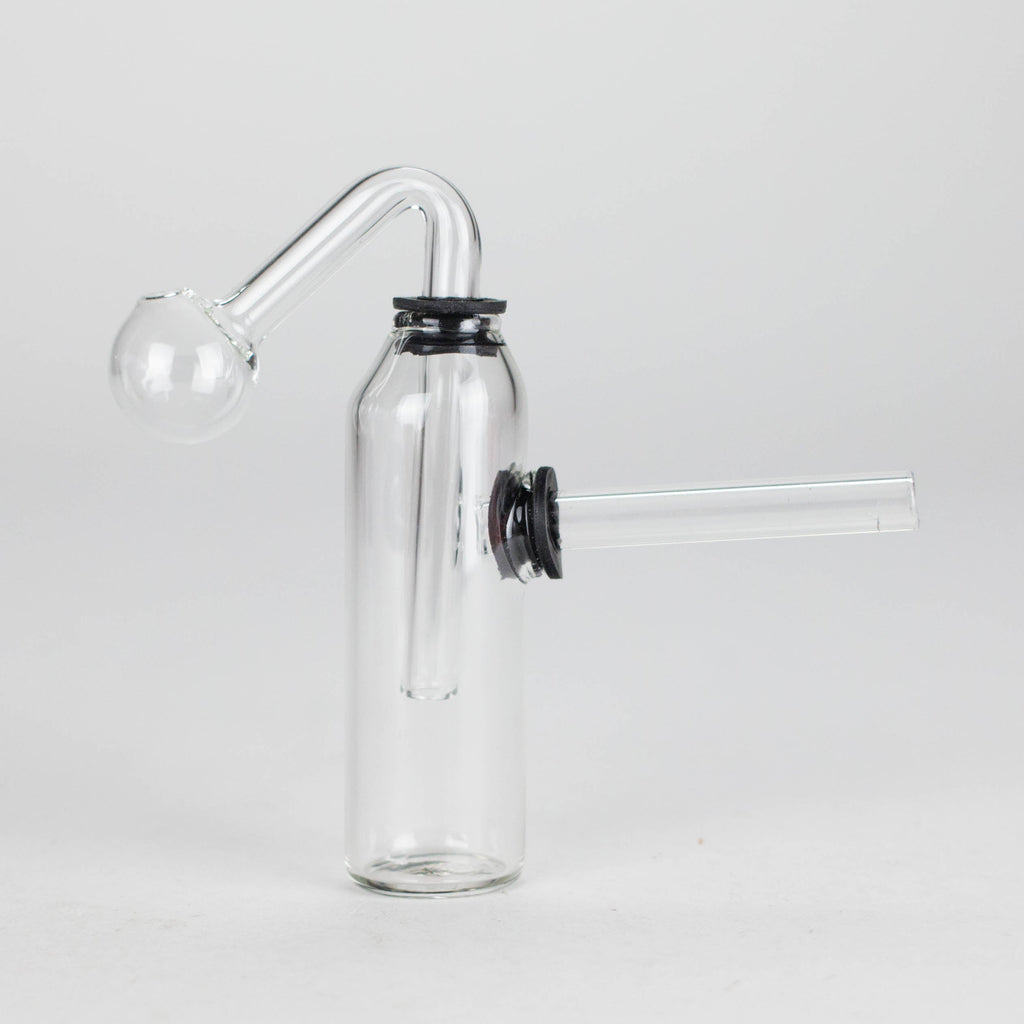 3.5" Bottle Oil Burner Pipe – Pack of 2 | Compact & Durable Glass
