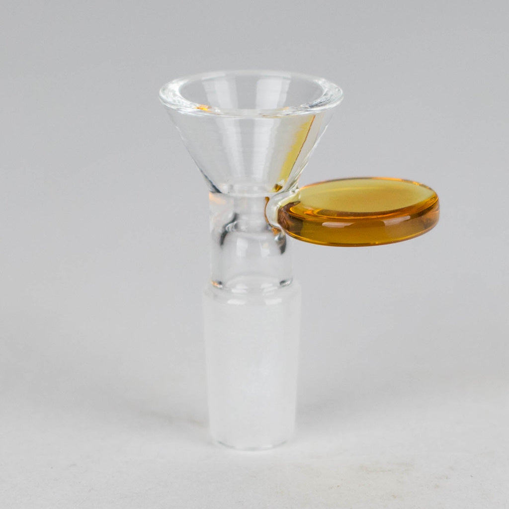 Glass bowl with  color round handle for 14 mm Pack of 3