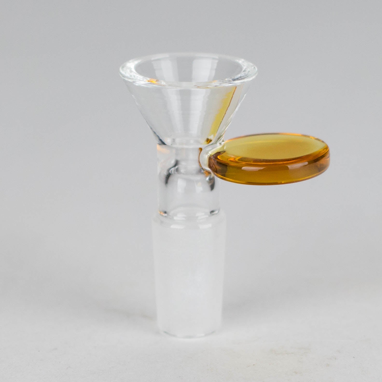 Glass bowl with  color round handle for 14 mm Pack of 3