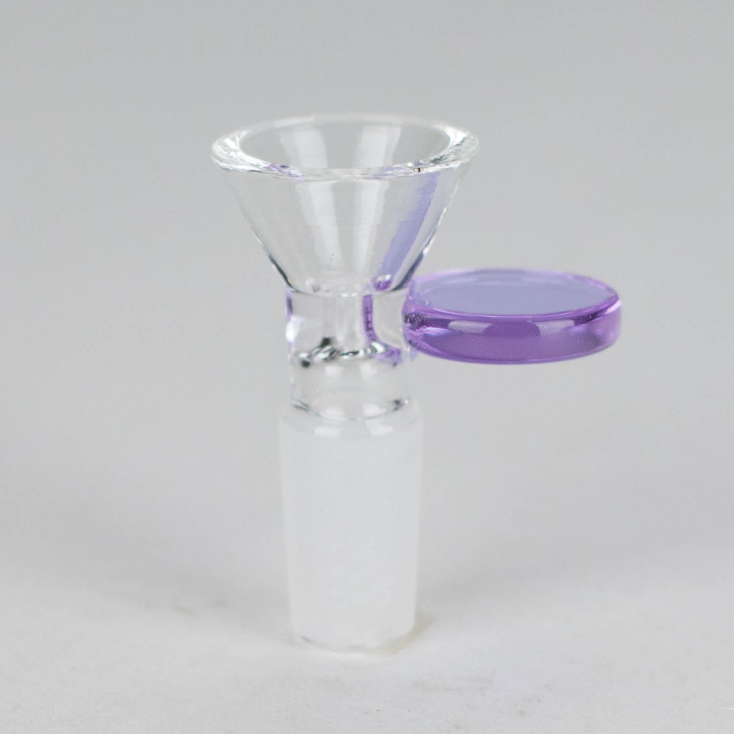 Glass bowl with  color round handle for 14 mm Pack of 3