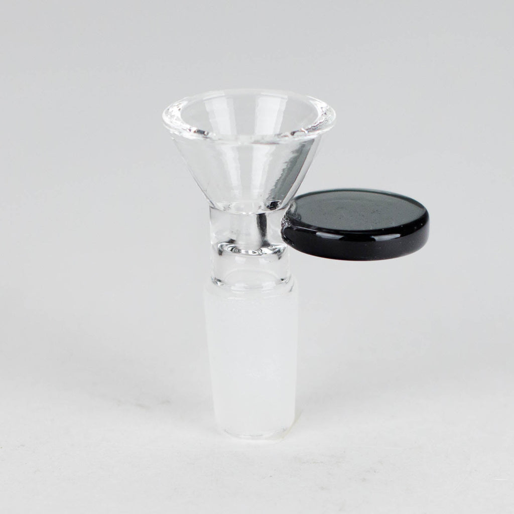 Glass bowl with  color round handle for 14 mm Pack of 3