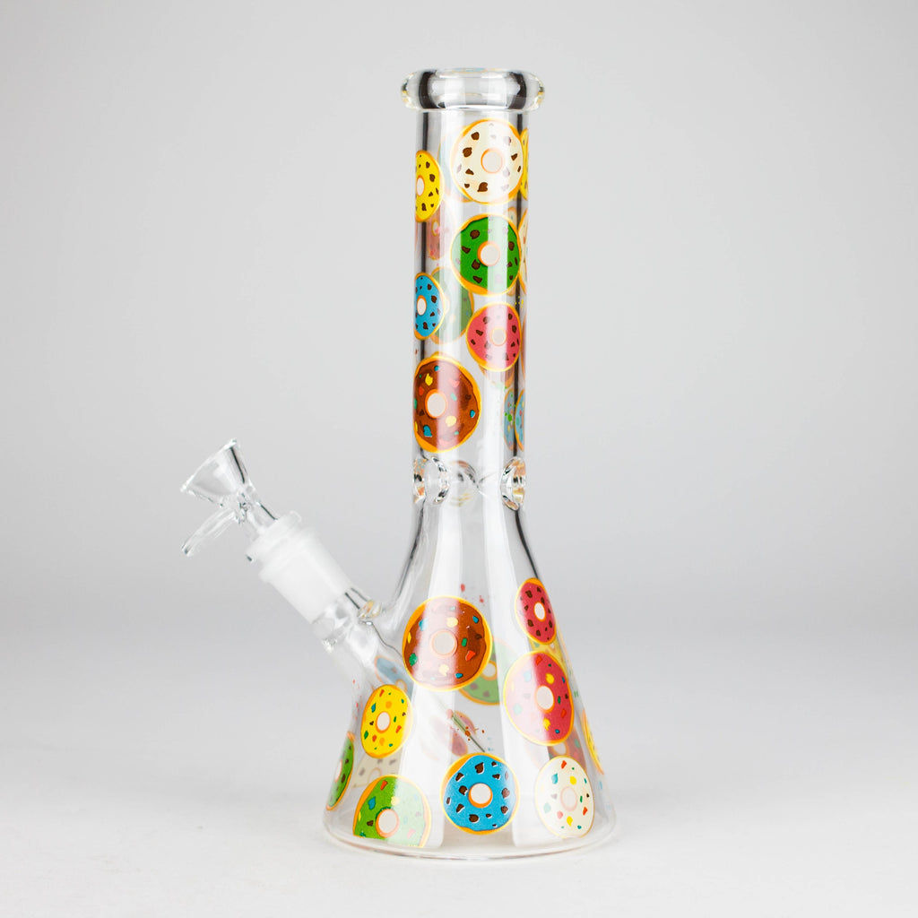 Z10" Glass Beaker Bong with Donut Design