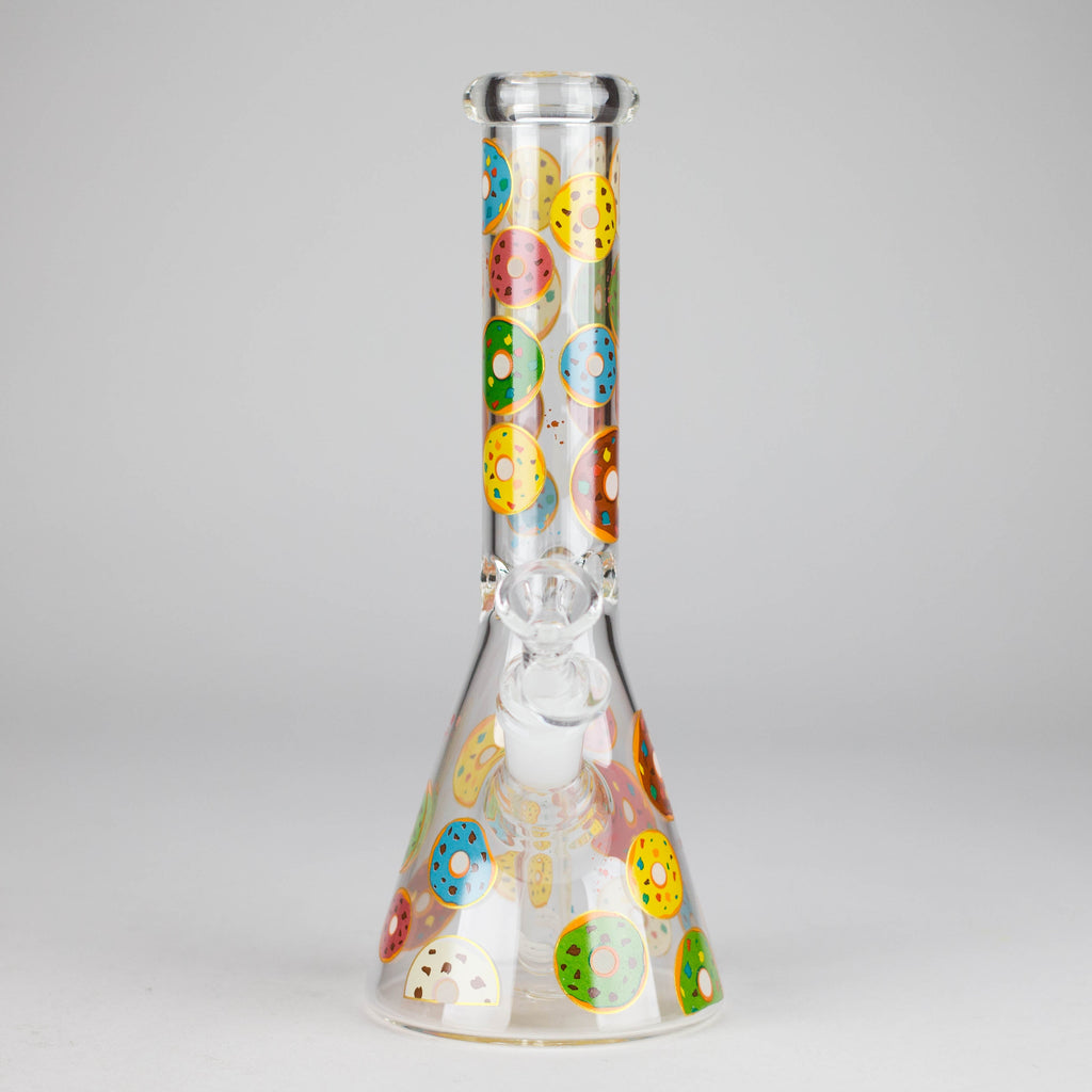 Z10" Glass Beaker Bong with Donut Design
