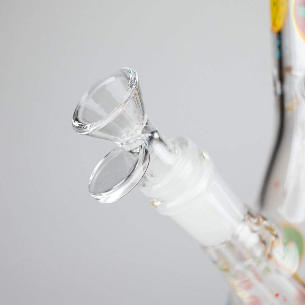 Z10" Glass Beaker Bong with Donut Design