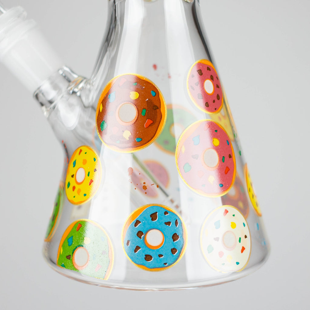 Z10" Glass Beaker Bong with Donut Design