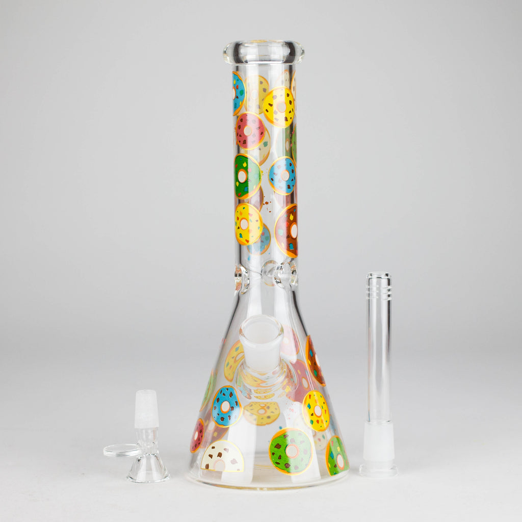 Z10" Glass Beaker Bong with Donut Design