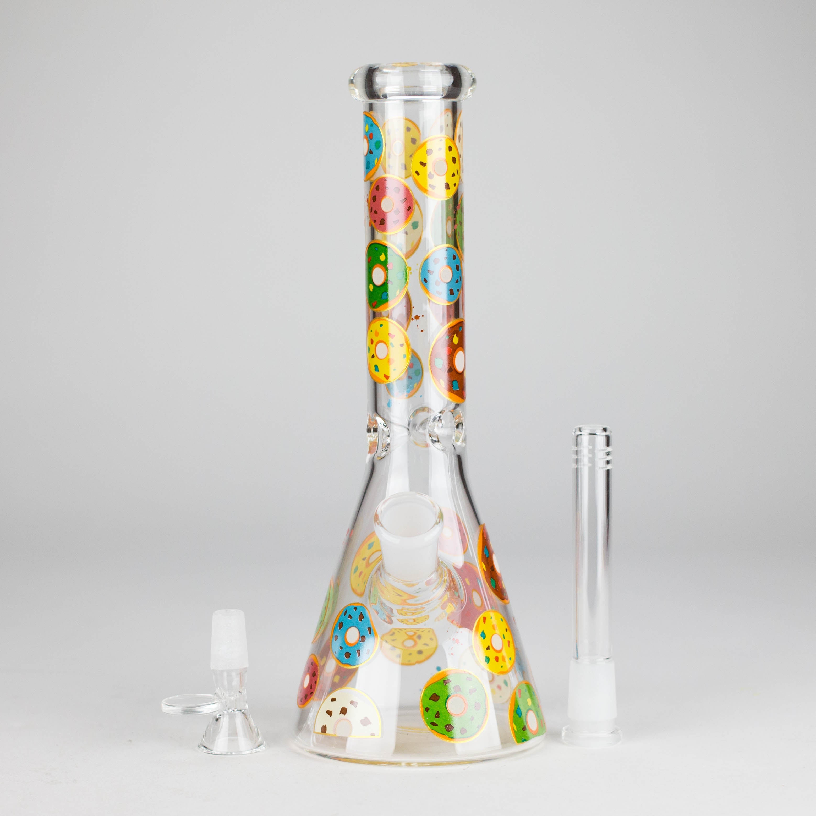 Z10" Glass Beaker Bong with Donut Design