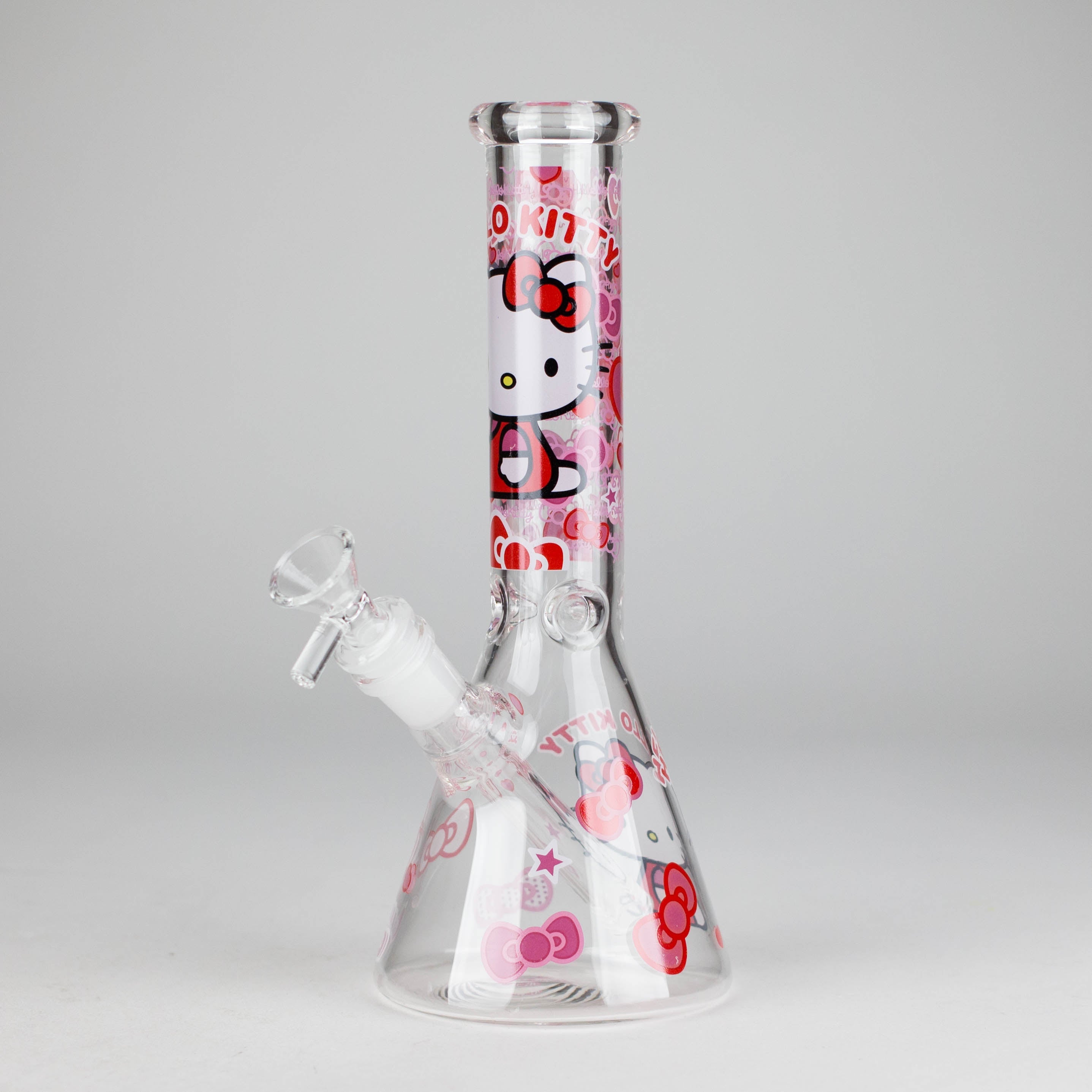 Z10" 5mm Glass Beaker Bong With Kitty Design