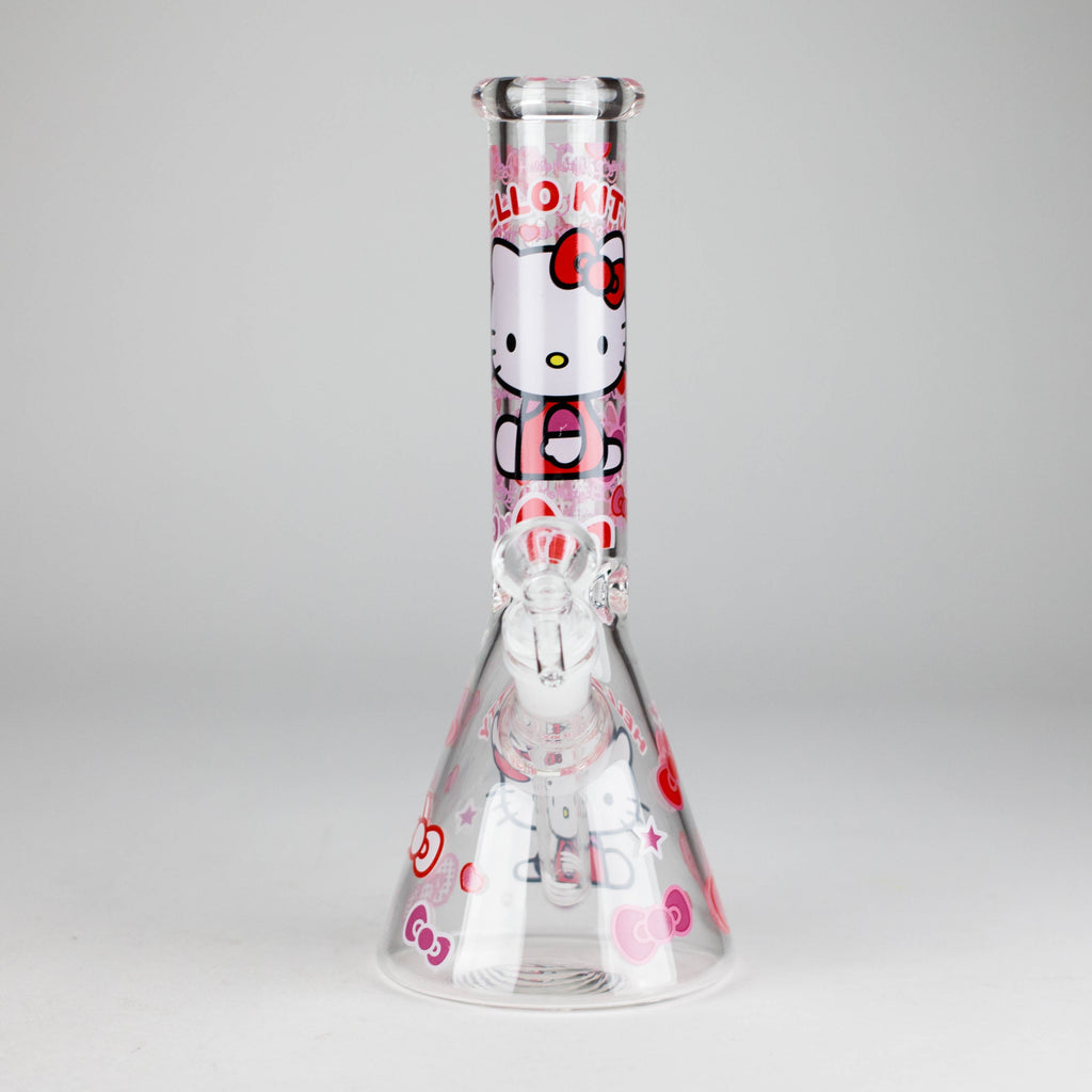 Z10" 5mm Glass Beaker Bong With Kitty Design