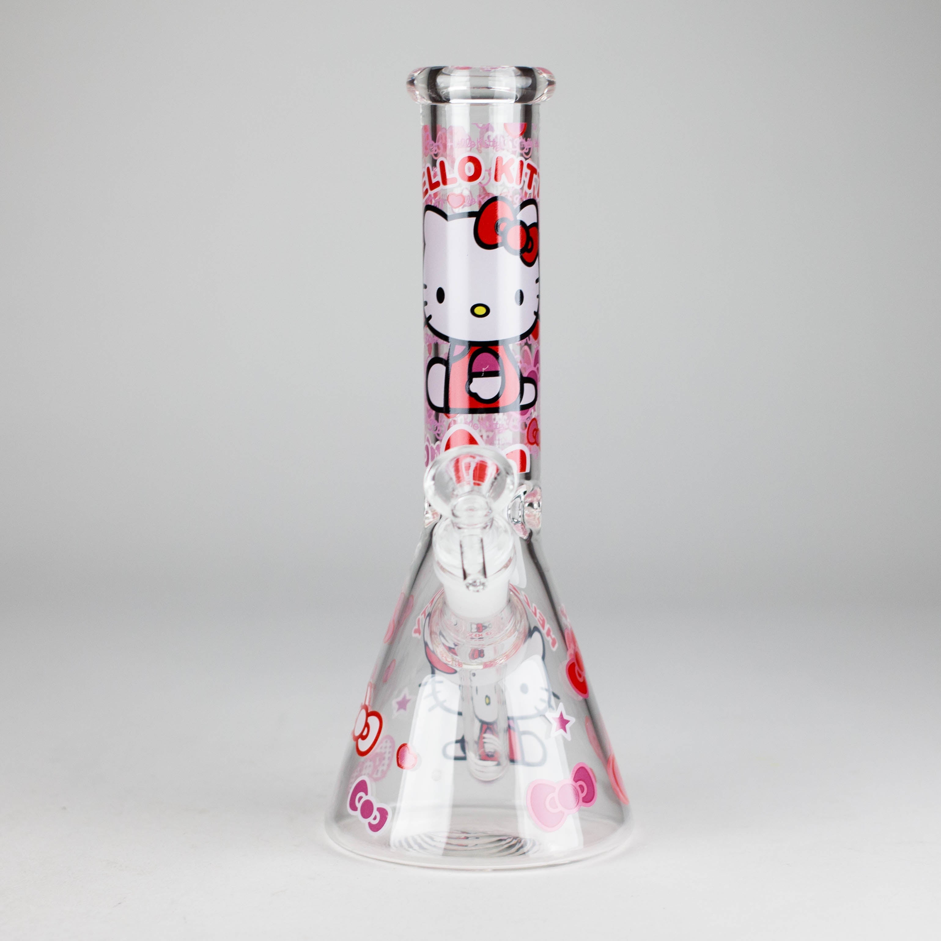 Z10" 5mm Glass Beaker Bong With Kitty Design