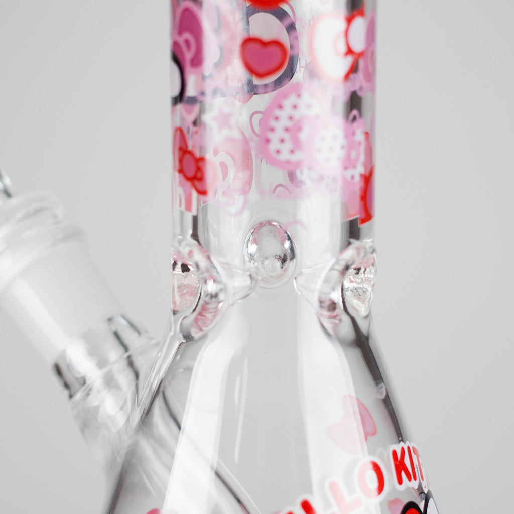 Z10" 5mm Glass Beaker Bong With Kitty Design