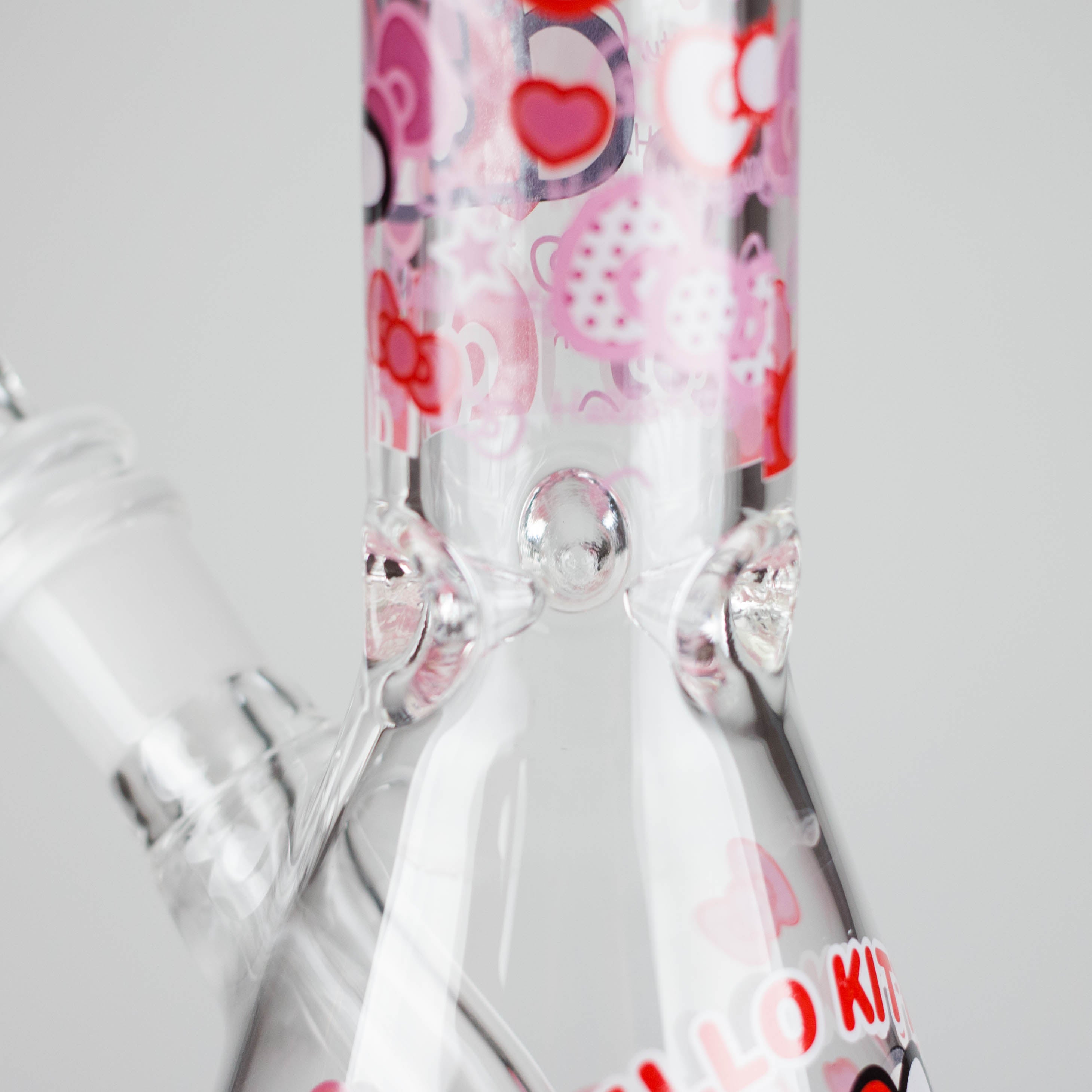 Z10" 5mm Glass Beaker Bong With Kitty Design