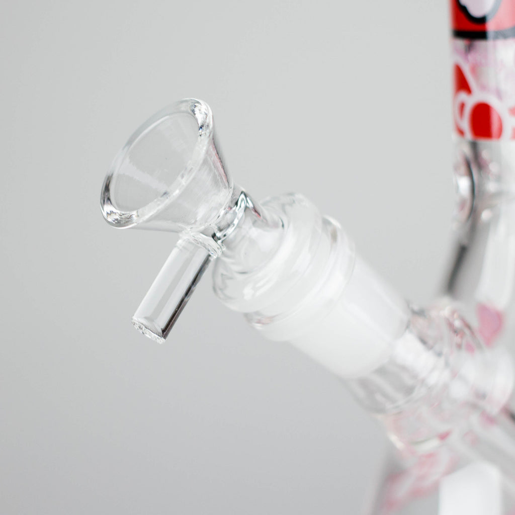 Z10" 5mm Glass Beaker Bong With Kitty Design