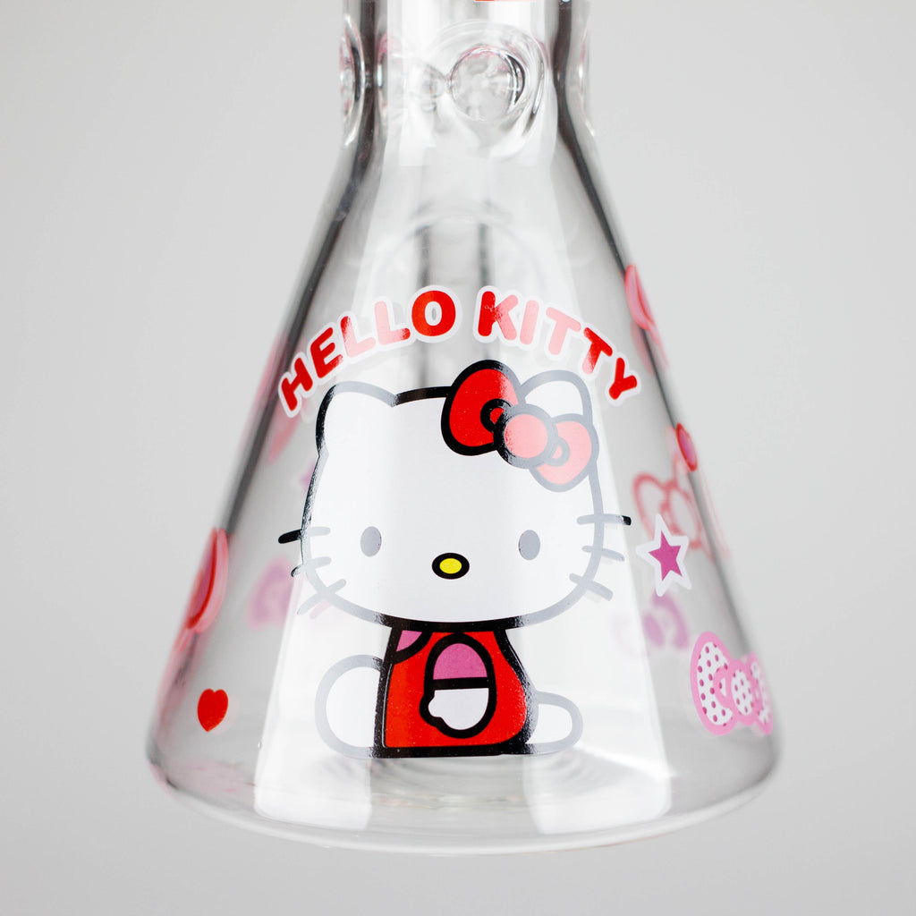 Z10" 5mm Glass Beaker Bong With Kitty Design