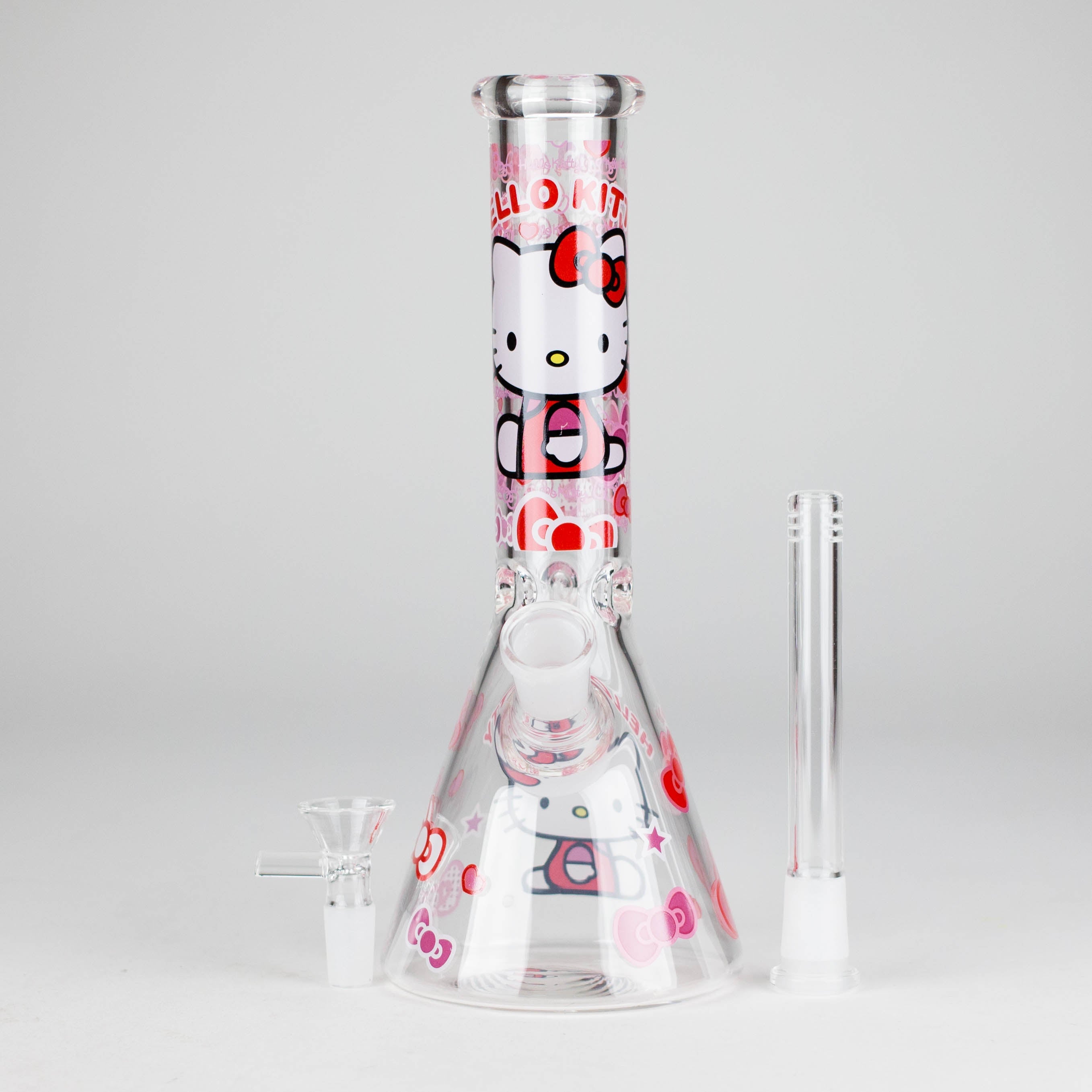 Z10" 5mm Glass Beaker Bong With Kitty Design