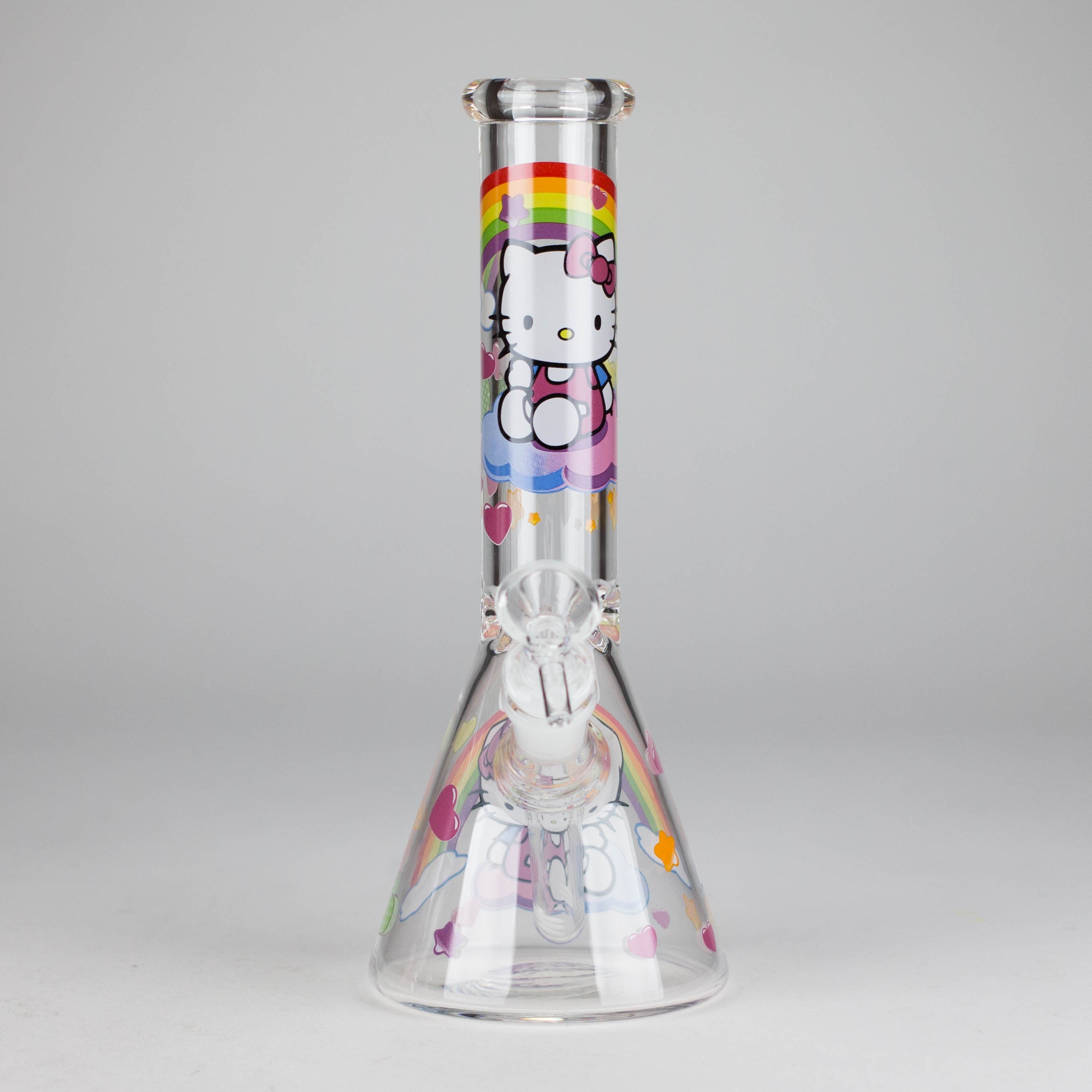 Z10" 5mm Glass Beaker Bong With Kitty Design