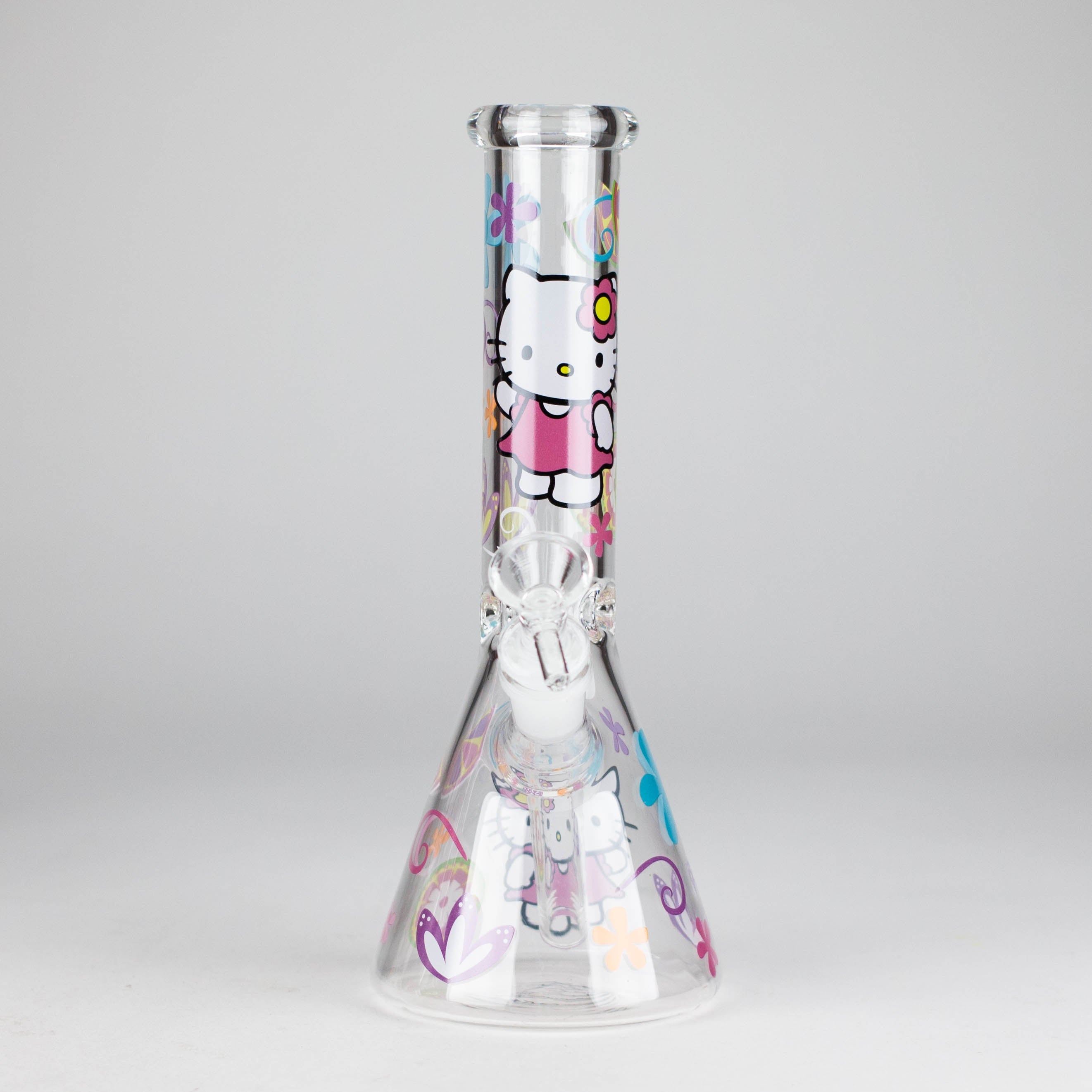 Z10" 5mm Glass Beaker Bong With Kitty Design