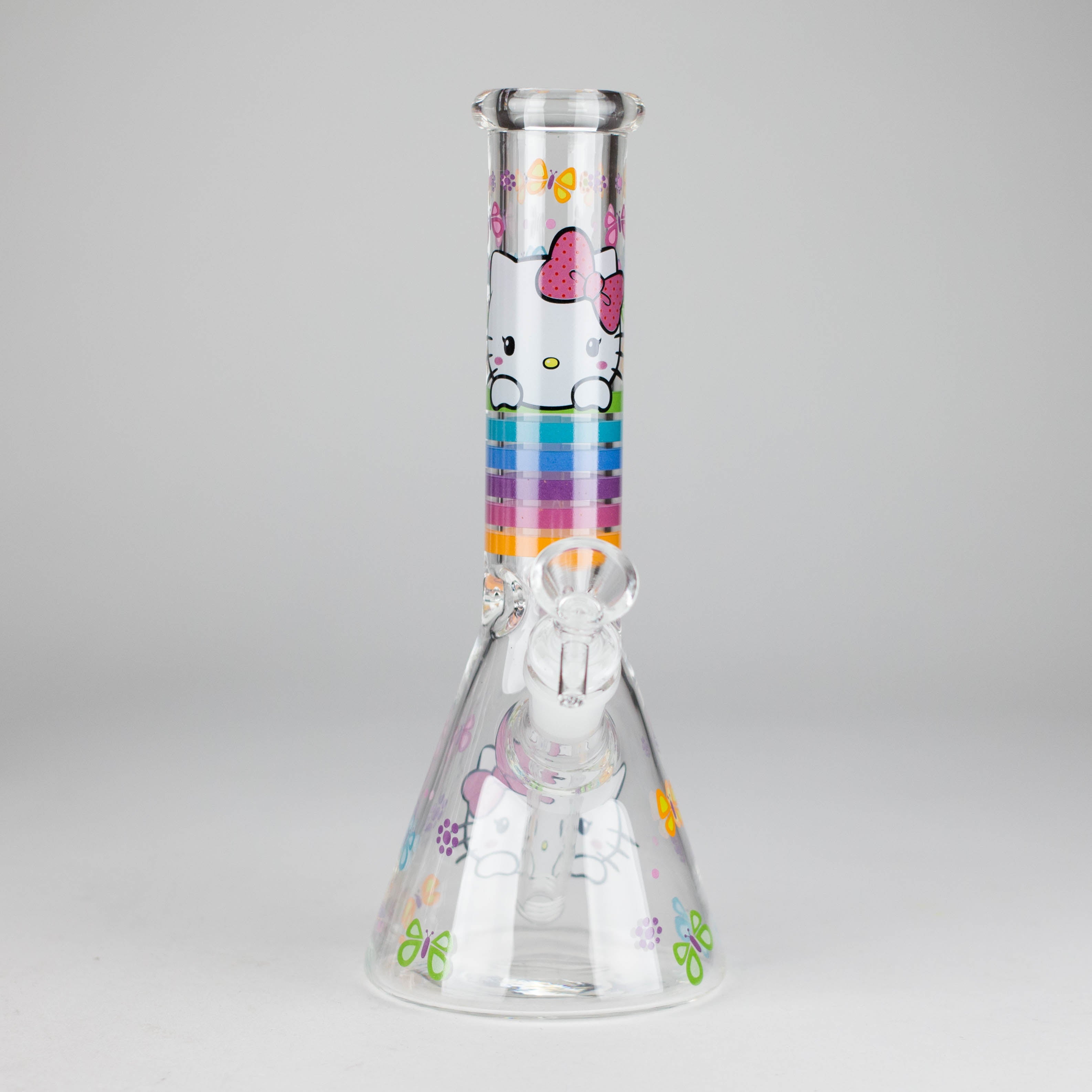 Z10" 5mm Glass Beaker Bong With Kitty Design