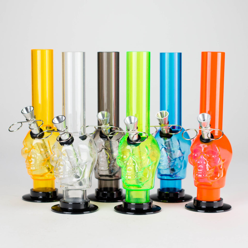 Acrylic 8" Skull Shape Water Pipe – [PIP2847]