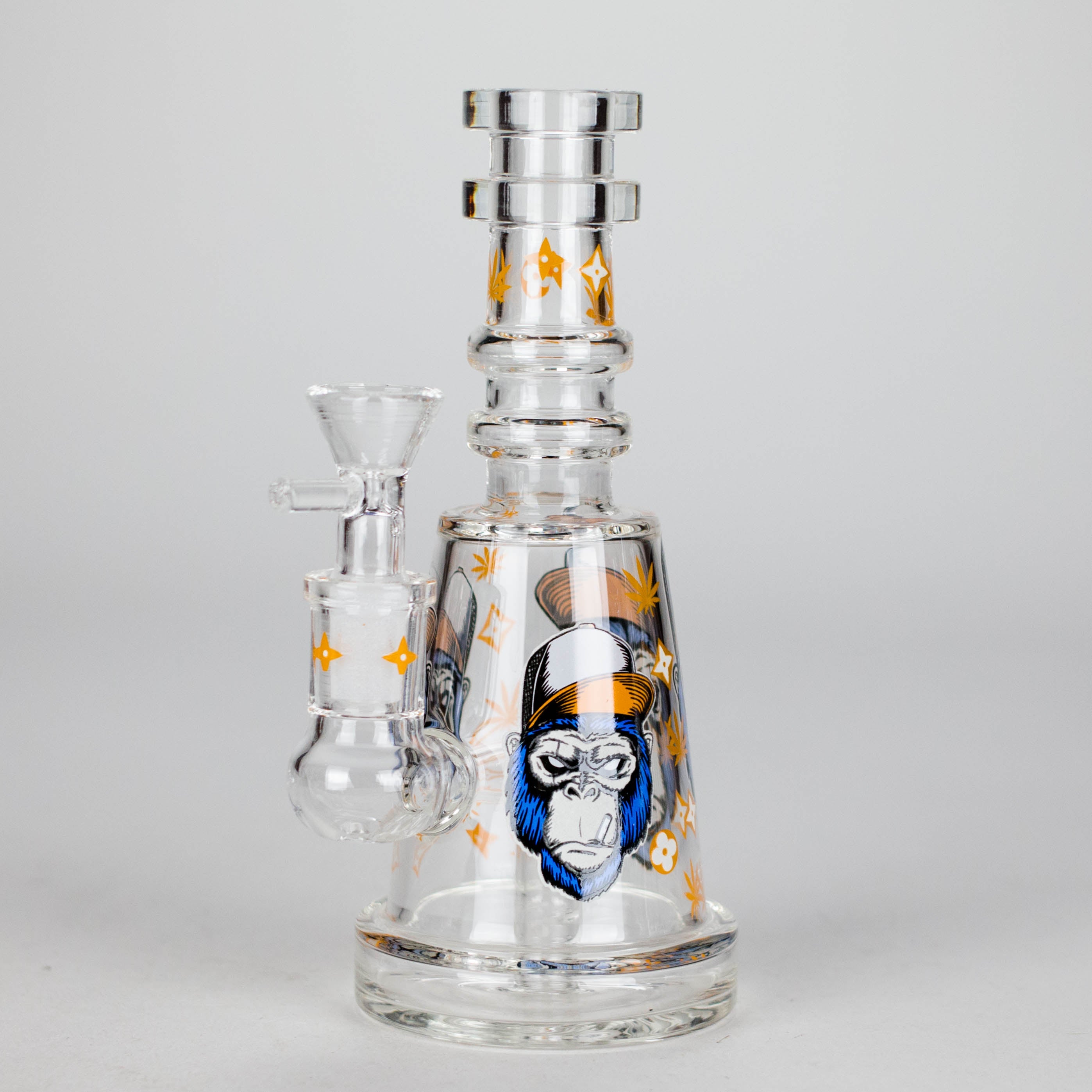 6.5" Gorillux Glow in the dark Glass Bong