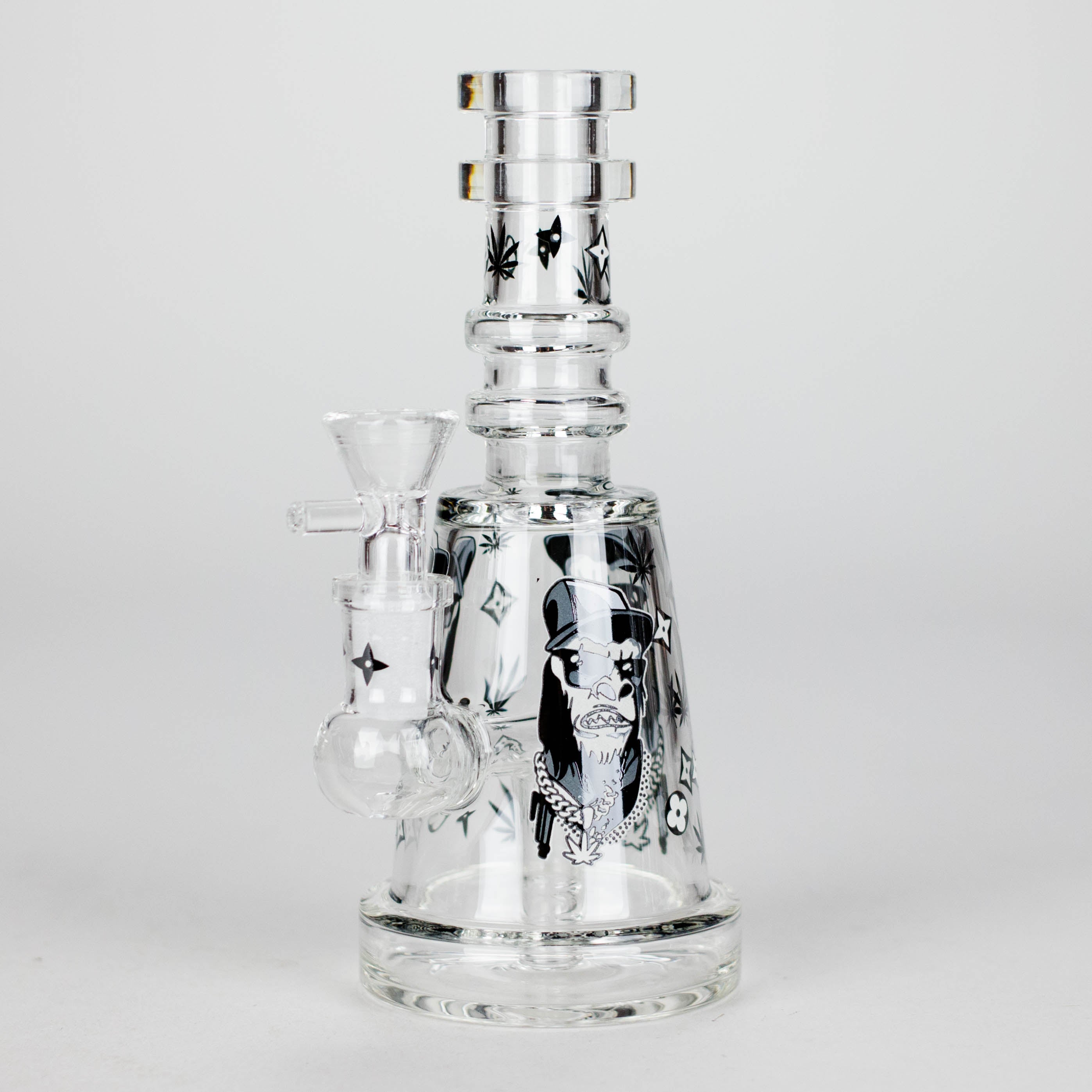 6.5" Gorillux Glow in the dark Glass Bong