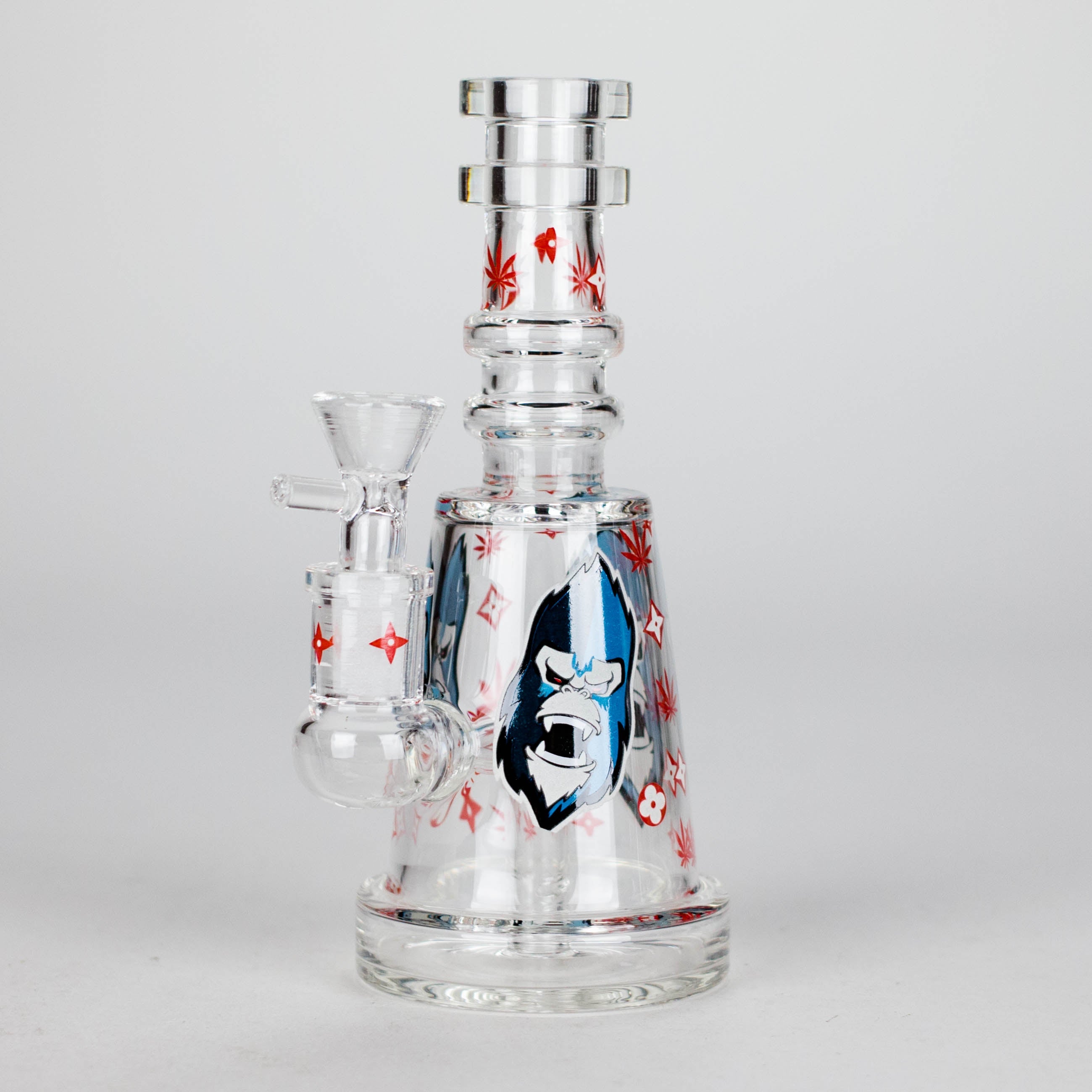 6.5" Gorillux Glow in the dark Glass Bong