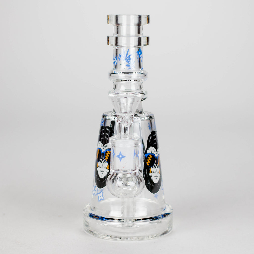 6.5" Gorillux Glow in the dark Glass Bong