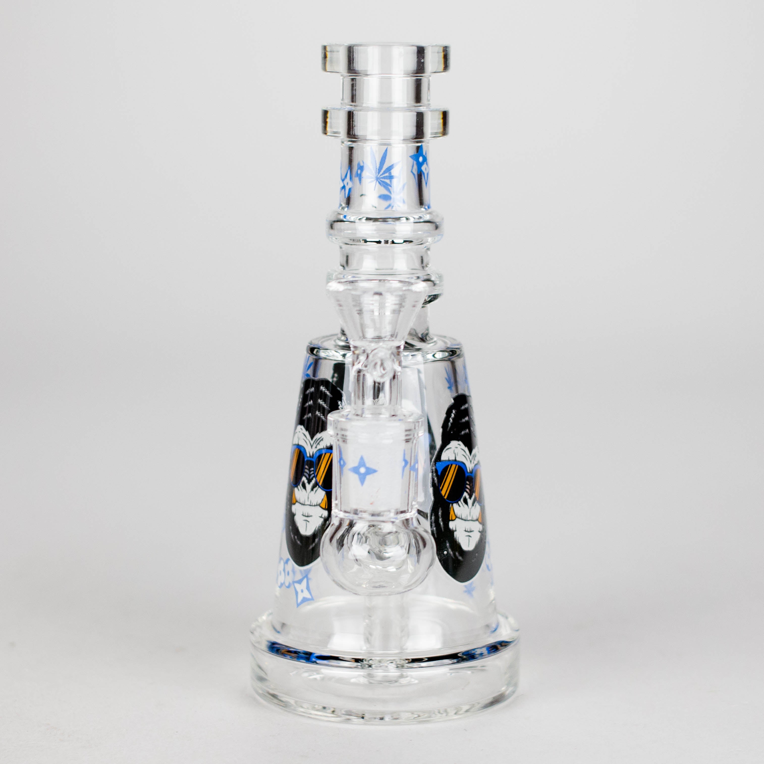 6.5" Gorillux Glow in the dark Glass Bong