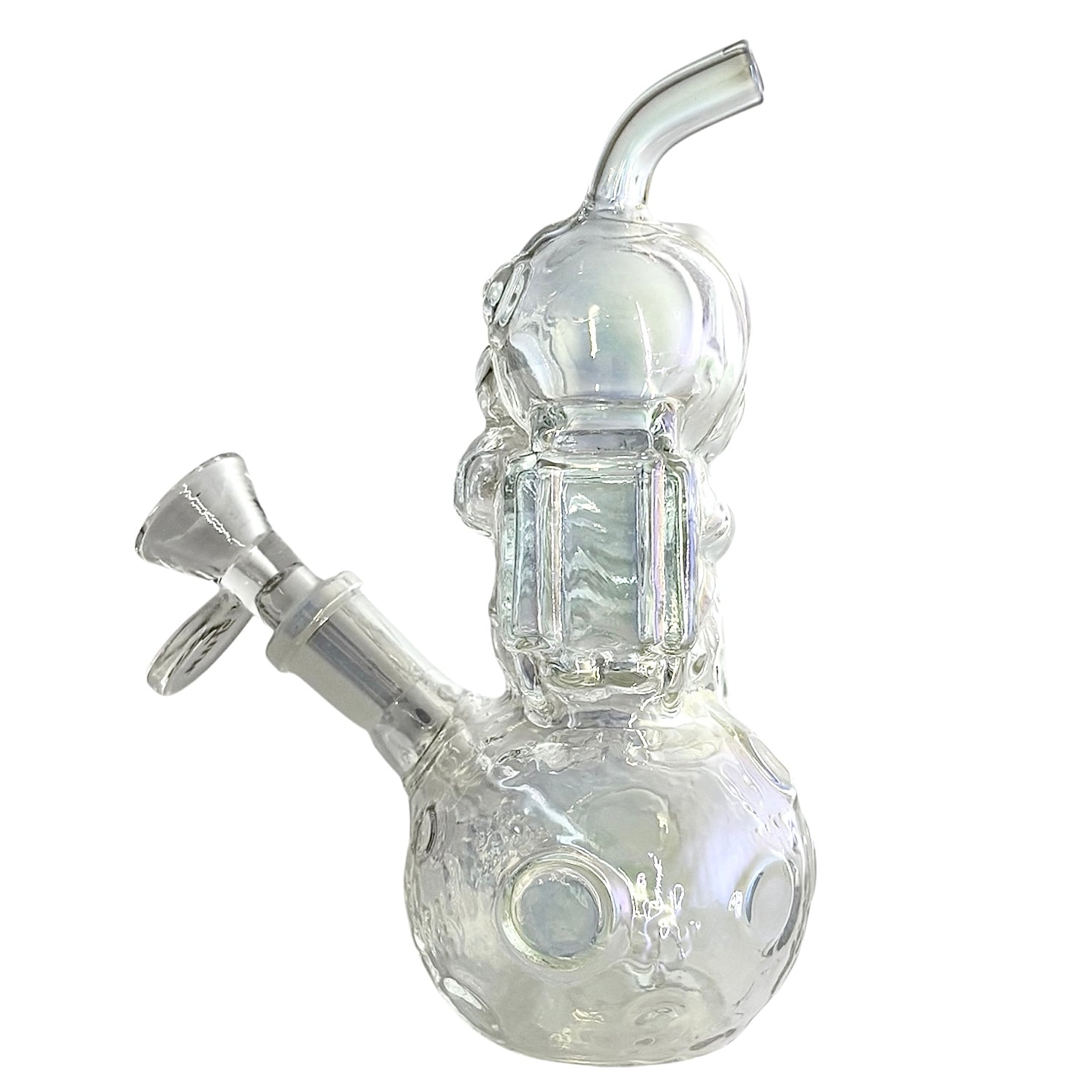 6" Astronaut Design Electroplate Glass Bong – Compact & Stemless