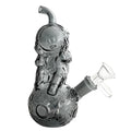 6" Astronaut Design Electroplate Glass Bong – Compact & Stemless