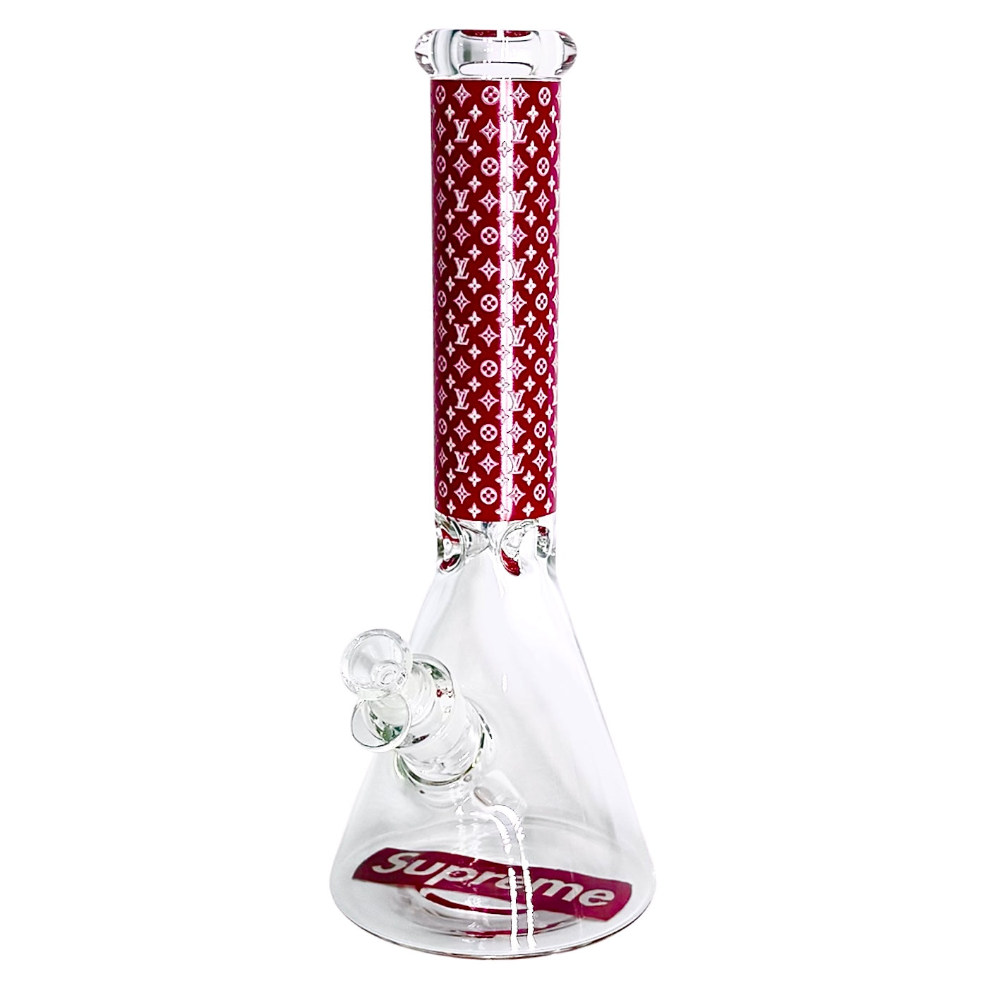 14" Stylish Glow-in-the-Dark Glass Bong – 7mm Thick