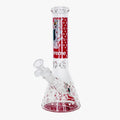 10" Cartoon Glow-in-the-Dark Glass Beaker Bong – 3-Piece Set