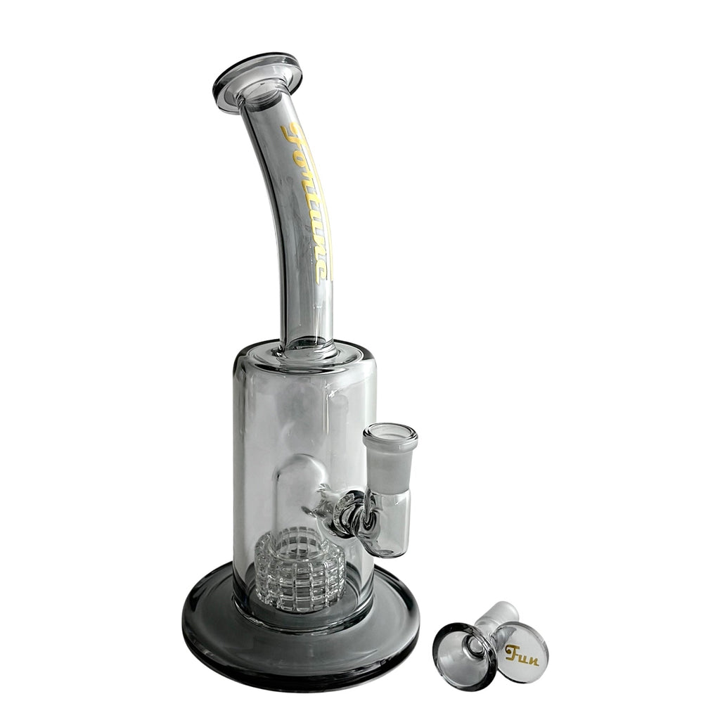 10" Electroplated With Perc Glass Bong