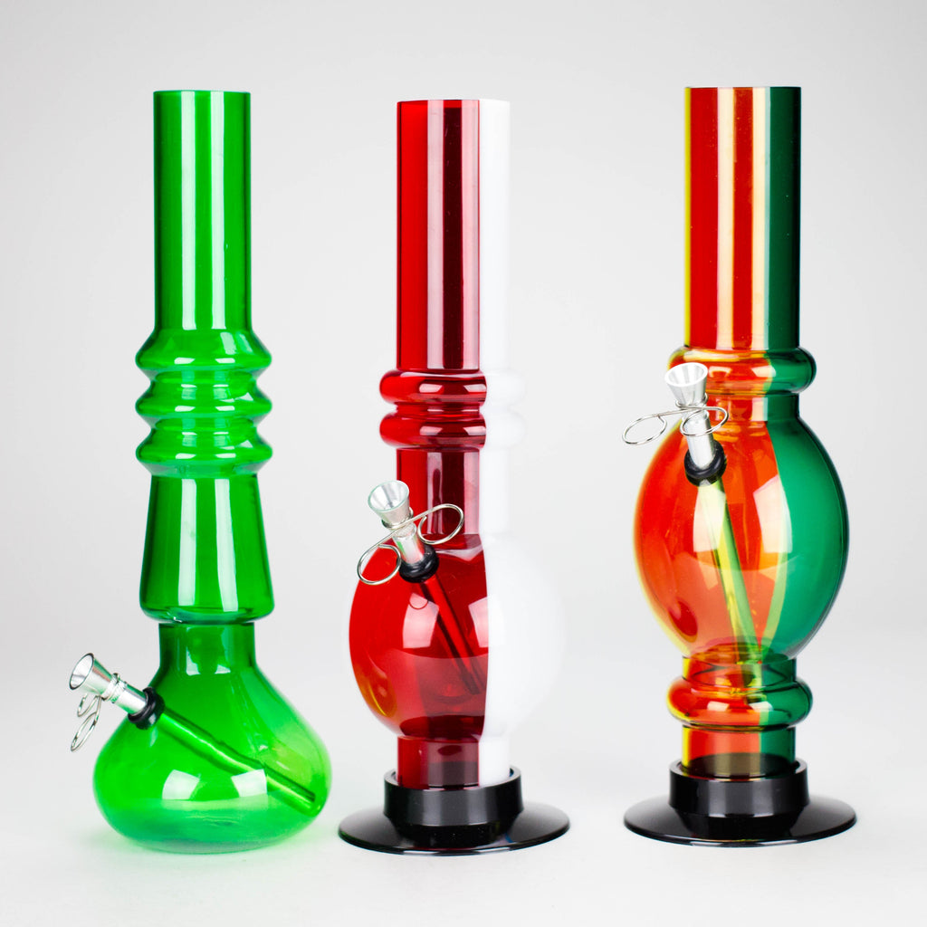 12" acrylic water pipe [FAK11] - Assorted Colors & Shapes