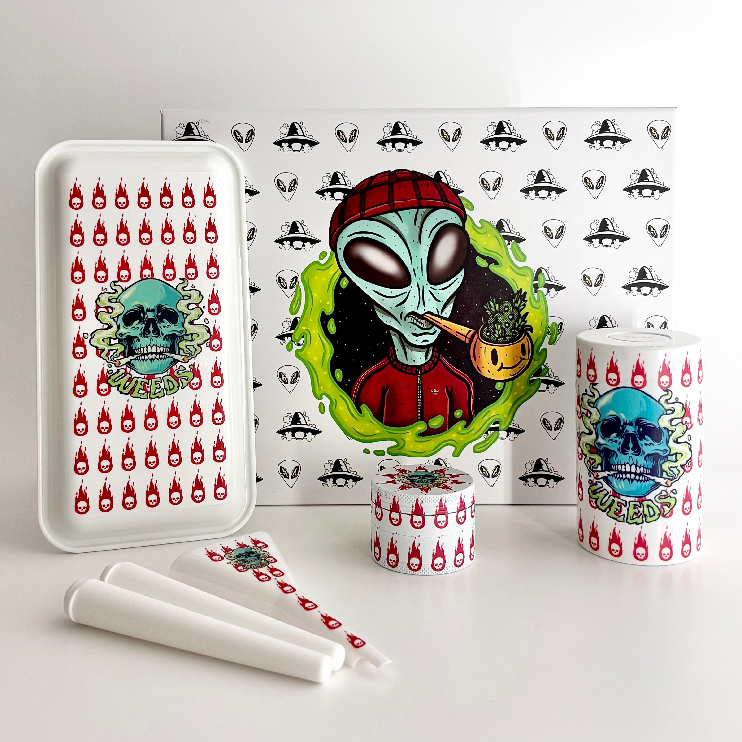 Smoking Skull Accessory Gift Set