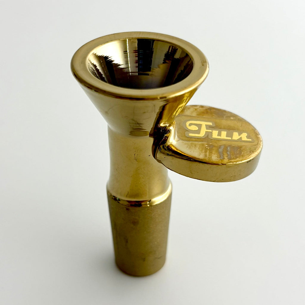 Fortune | Electroplated 14mm Joint Glass Bowl With Gold Logo