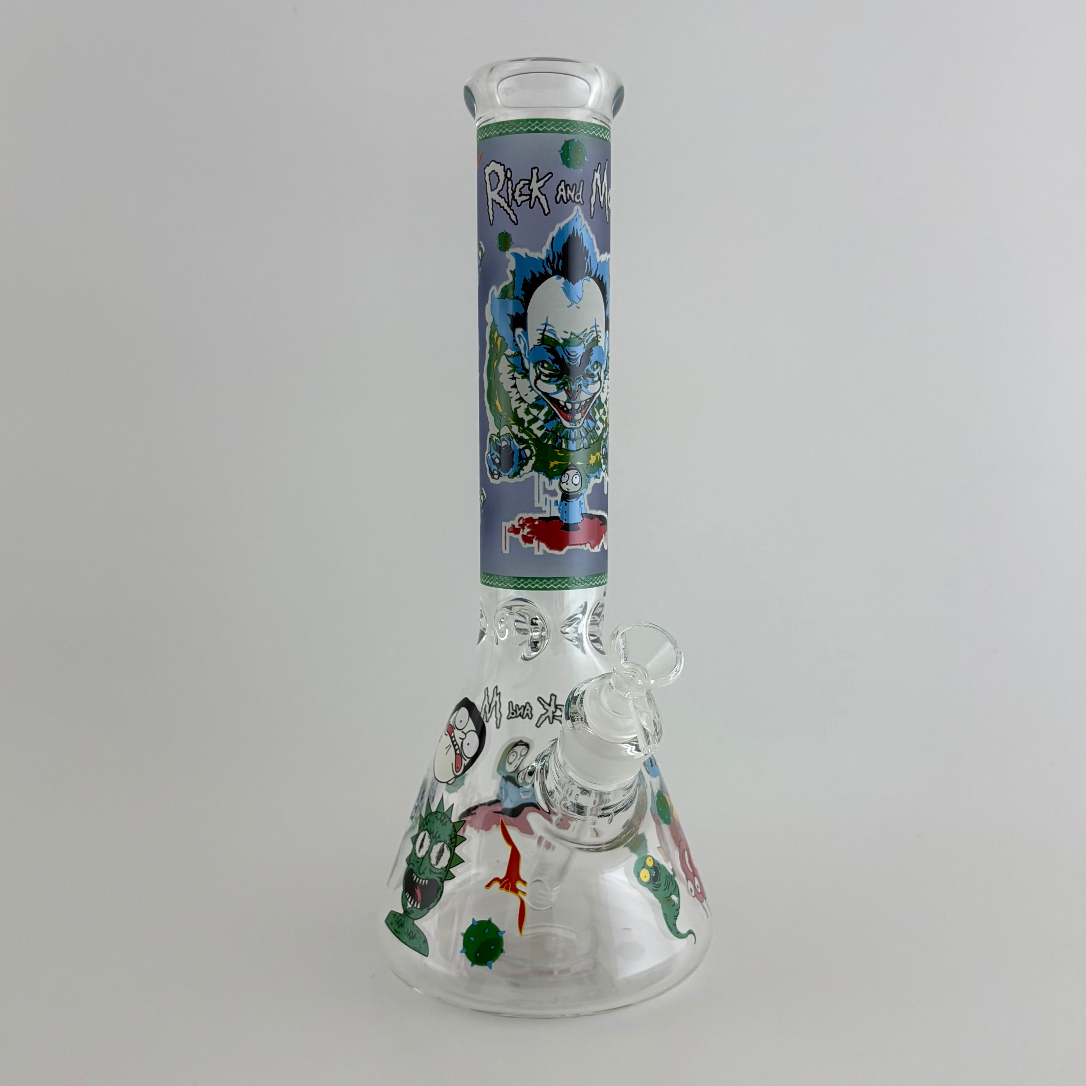 14" Glow in the Dark Cartoon Beaker Bong – 7mm Thick Borosilicate Glass
