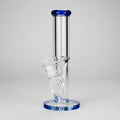 12″ 9mm Colored Accented Straight Tube Glass Bong (C1548)