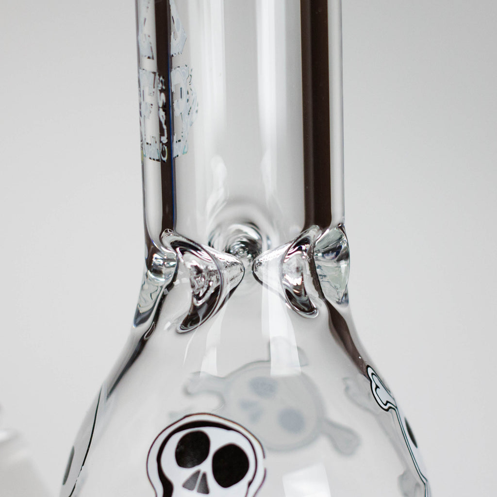 Haze | 9″ Skulls Bubble Glass Bong – Charcoal Black (Mini-P)