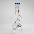 Haze | 9″ Smoking Zig-Zag Glass Bong – Blue (Mini-T)