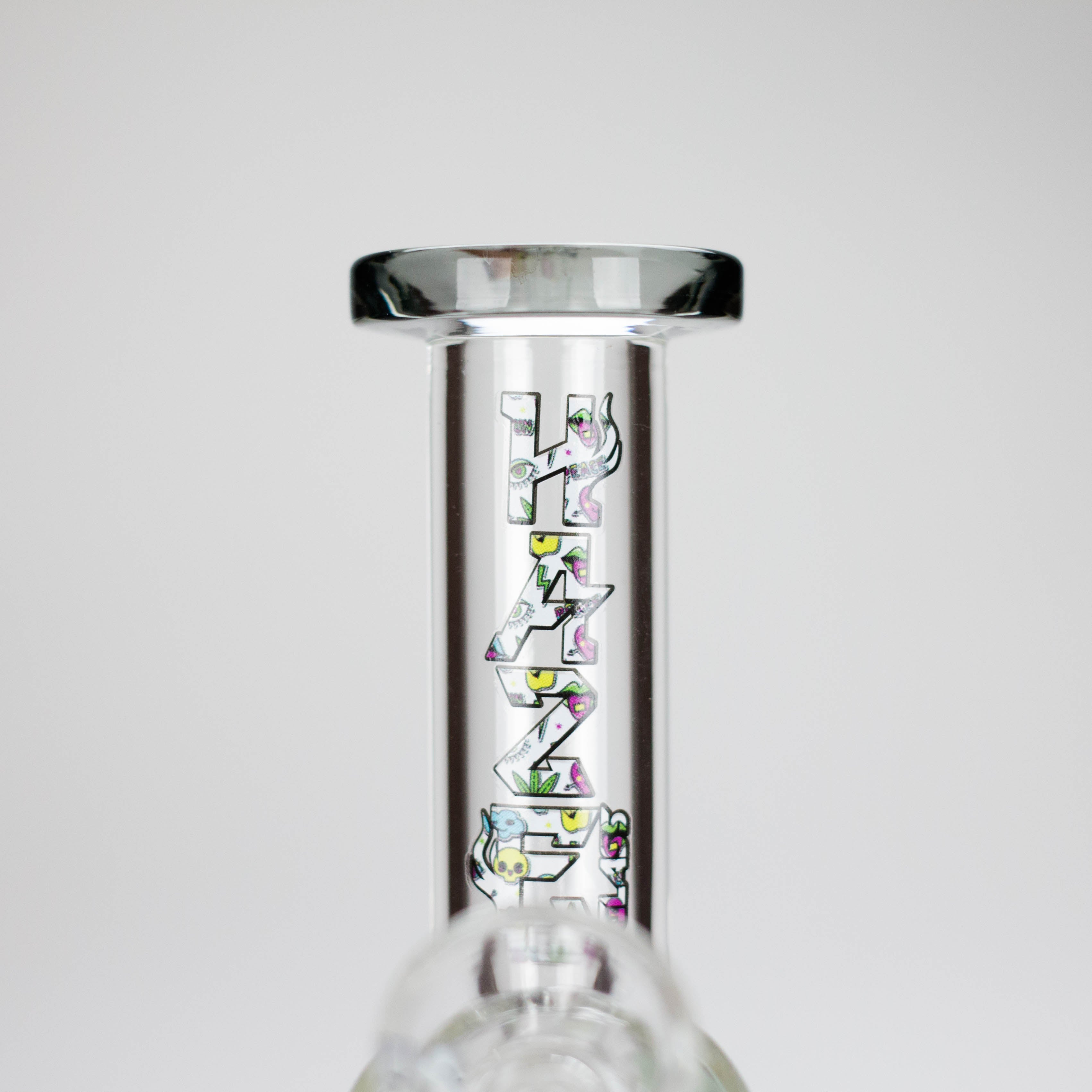 Haze | 7″ Skull Glass Bubbler – Charcoal Black (Mini-H)