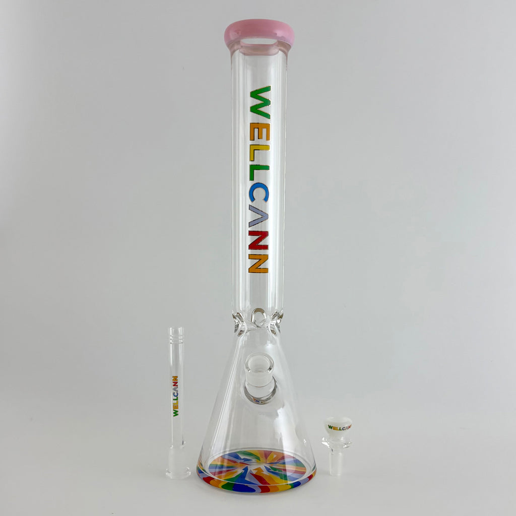 Wellcann | 17" Thickened Base Psychedelic Beaker Glass Bong