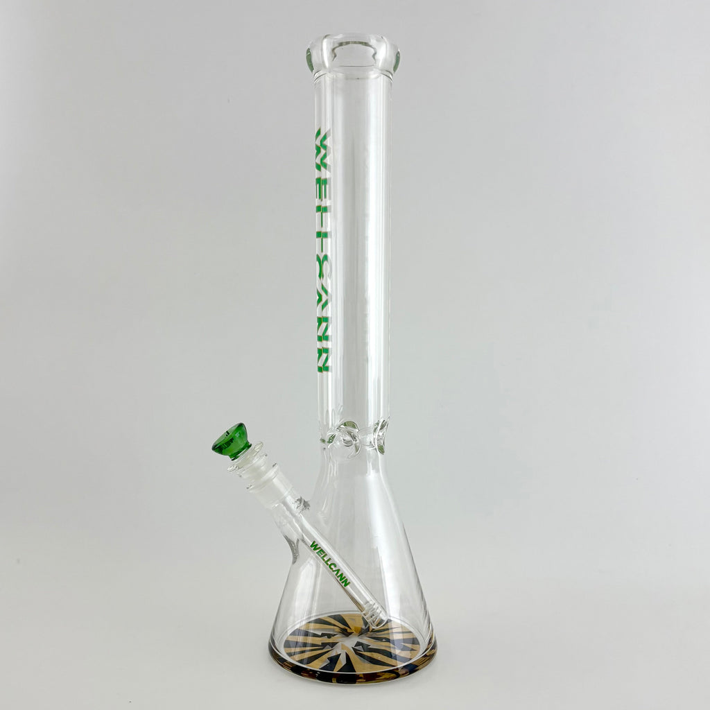 Wellcann | 17" Thickened Base Chrome Beaker Glass Bong