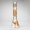 Z14" Flower Design Glass Bong – 7mm Thick with Ice Catcher