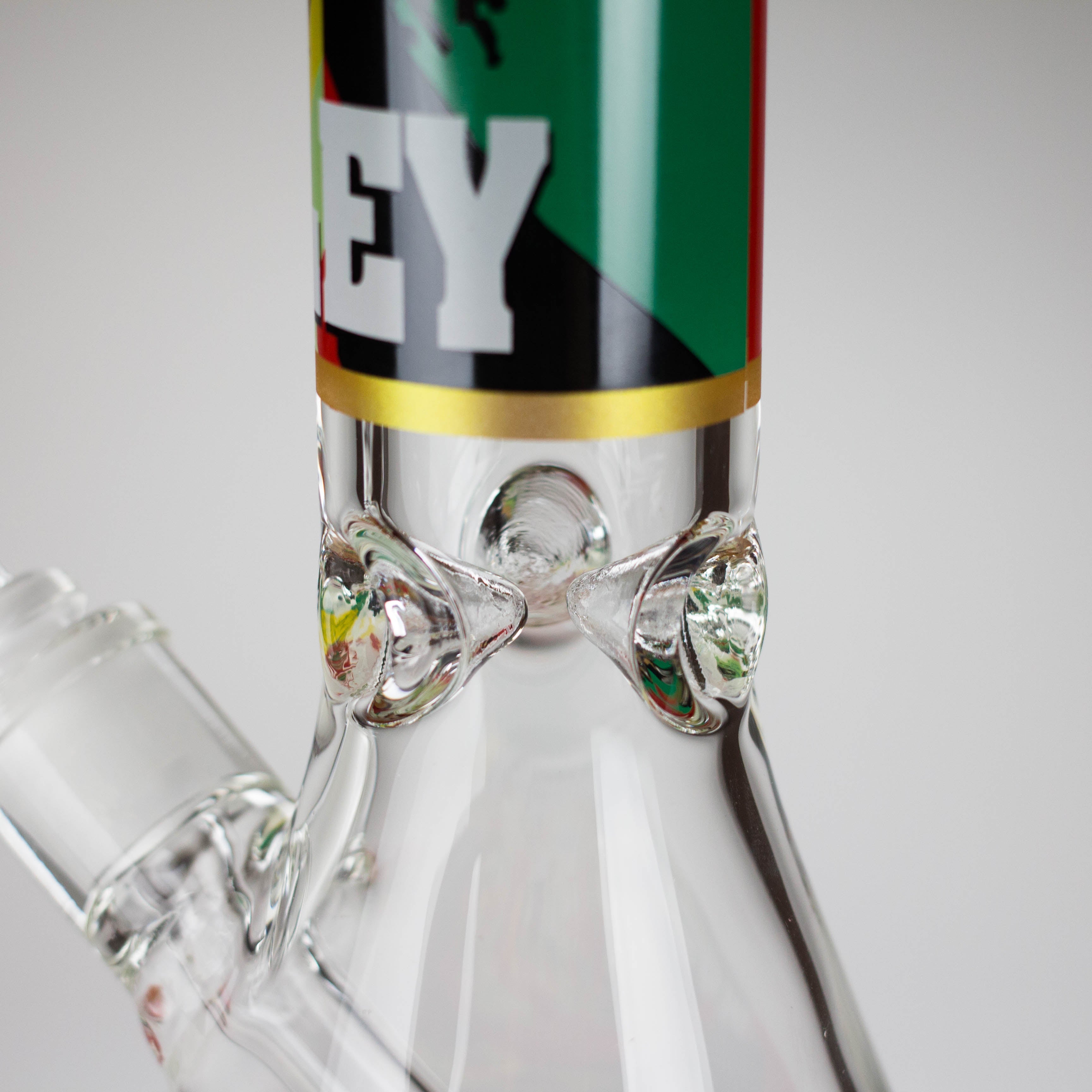 Z14" BM Design Glass Bong – 7mm Thick with Ice Catcher
