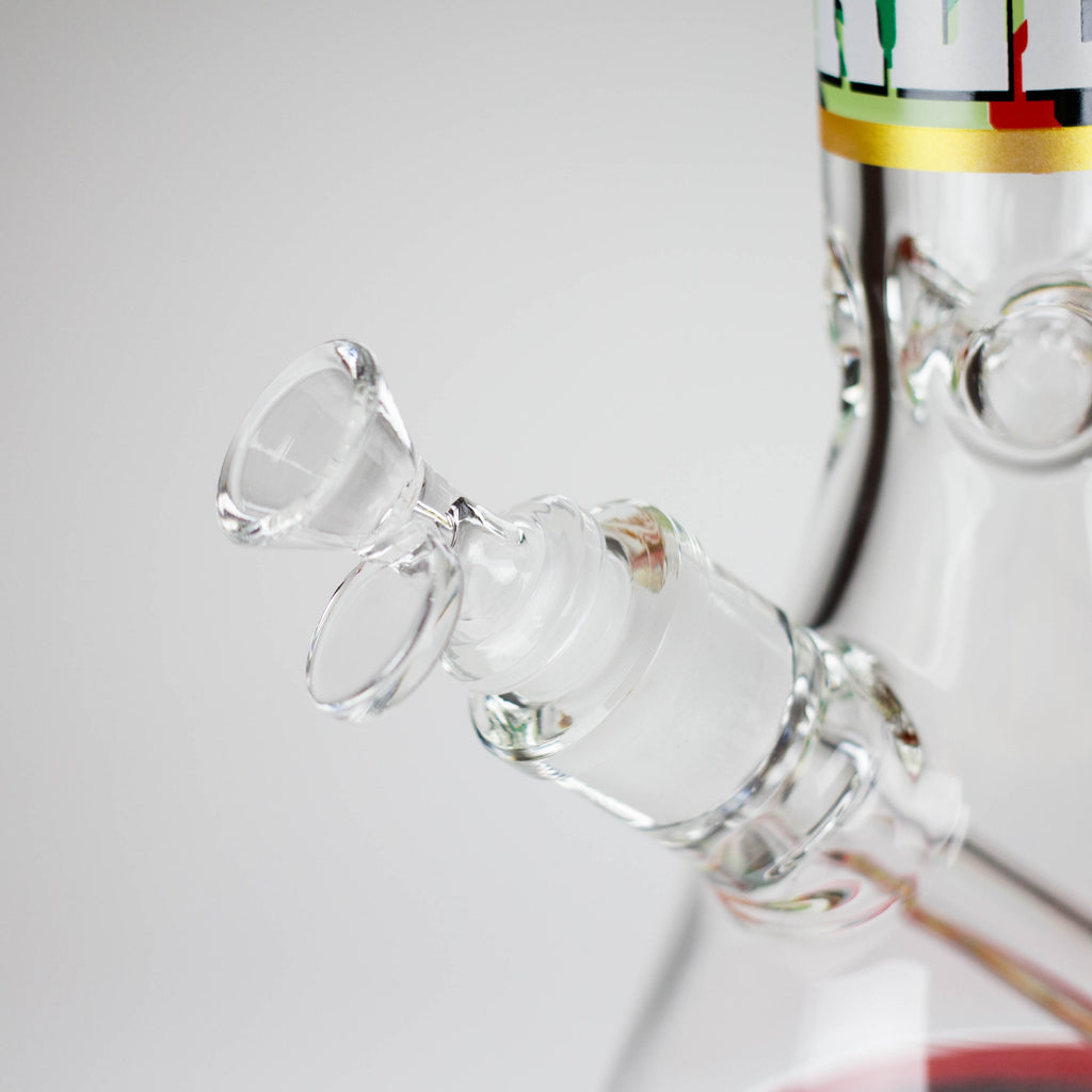 Z14" BM Design Glass Bong – 7mm Thick with Ice Catcher