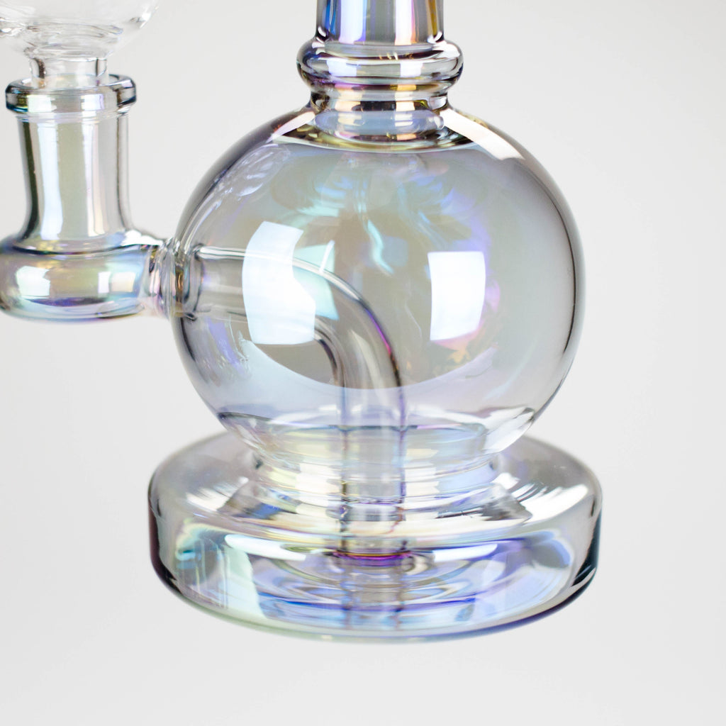 7" Solid Color Electroplate Glass Bong – 14mm Bowl Joint