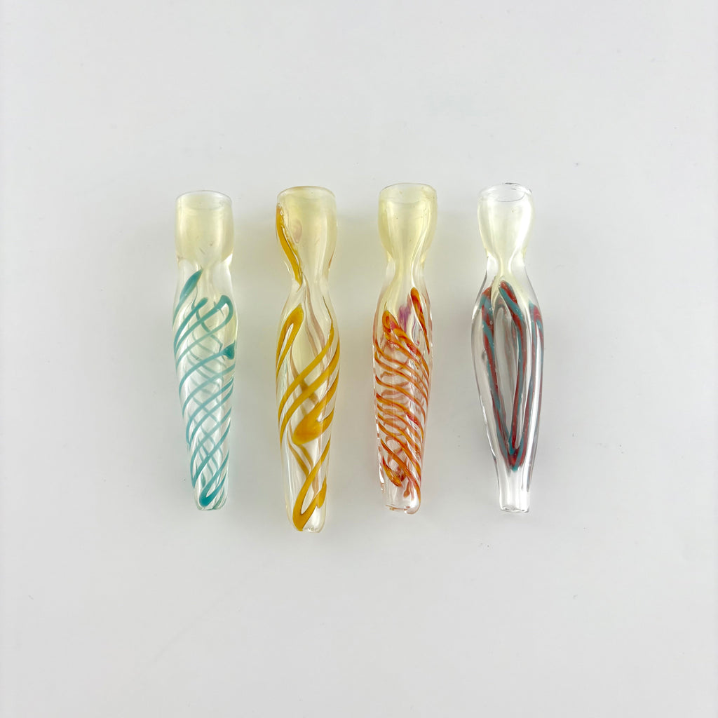 3" Twisted Glass Chillum-Pack of 4