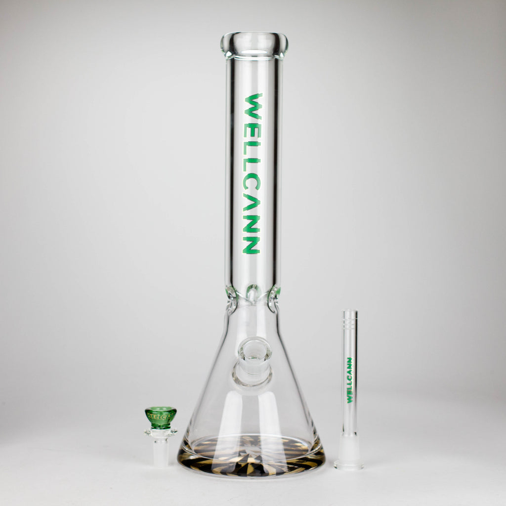 Wellcan | 15" 7mm Psychedelic Thickened Beaker Glass Bong